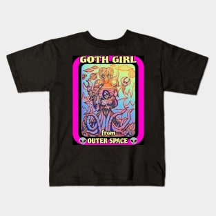 GOTH GIRL from OUTER SPACE #2 w/The Metaluna Mutant Double Sided Print Kids T-Shirt